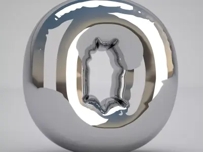 O Balloon Silver 3D model