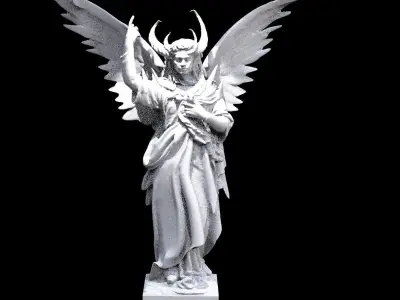 Angels and demons as above Florence statue 1 3D model