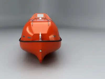  3D Lifeboat Marine Rescue Vessel model 