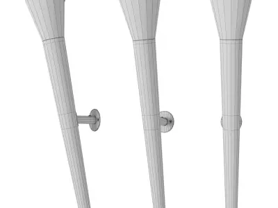 Artcurial Travail Finlandais dappliques circa 1950 Low-poly 3D model