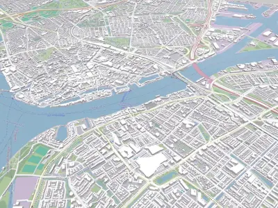 Cityscape Dordrecht Netherlands 3D model