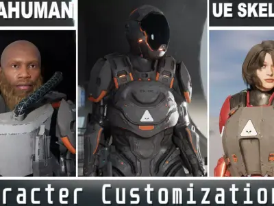 Modular Sci-Fi Warriors Low-poly 3D model