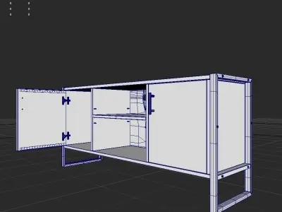 Biltmore TV Stand Low-poly 3D model