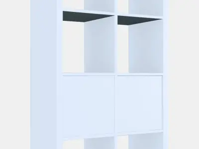 KALLAX Shelving unit with doors 1 Low-poly 3D model