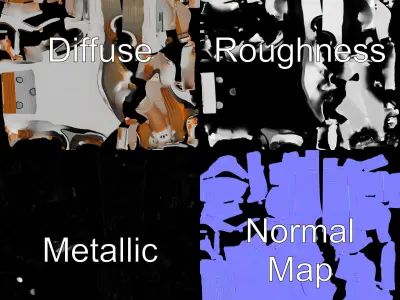 Futuristic Architectural Structure model pack Low-poly 3D model