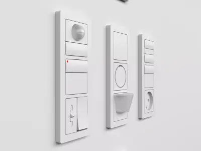 LK FUGA BASE Sockets and Switches 3D model