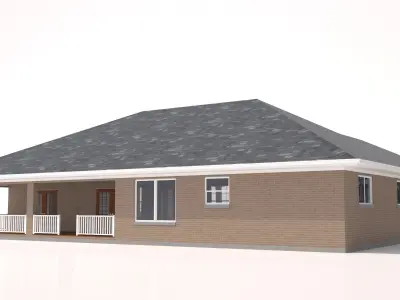 House-004- Low Poly 3D model