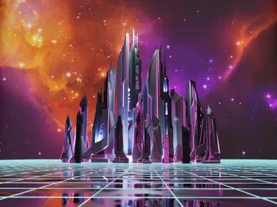 CITY SCI FI FUTURE  Low-poly 3D model