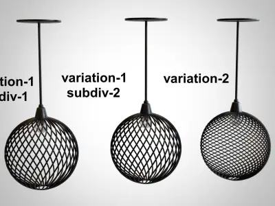 Modern ceiling lamps 3D model