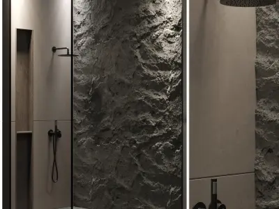 Collection Corner Shower Cabins 01 3D Model Pack