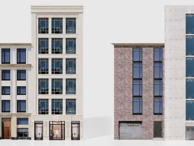 city collection Lowpoly Low-poly 3D model