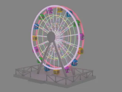 Ferris Wheel in the Dark 3D model