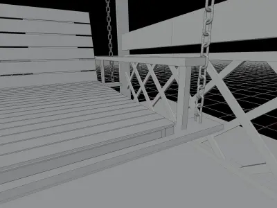 Arbor with Swing 3D model