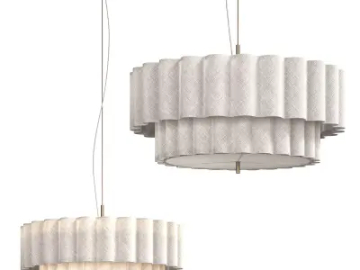 Folia Fabric Pendant Light 3D model