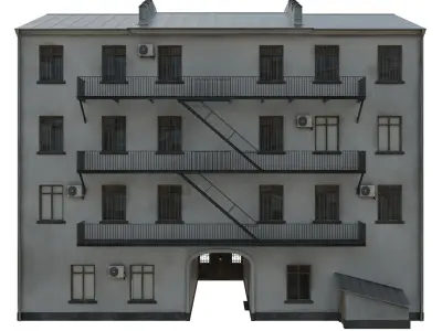 Street building 3D model