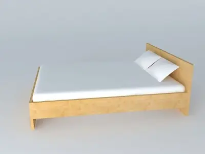 Bed DOORS HLOZ 160 BRW Milano Oak 3D model