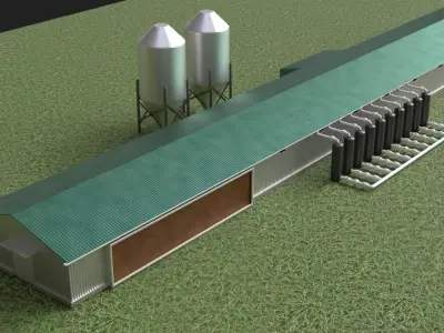 Rainwater Harvesting System on Poultry Farm 3D model