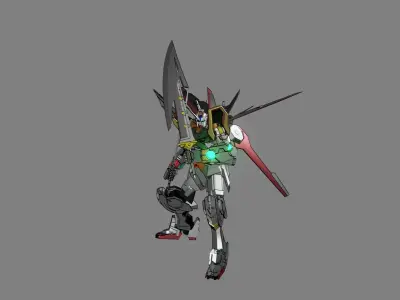 Attacker Gundam B 10 3D model