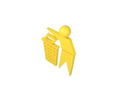 Recycle Symbols v7 005 Low-poly 3D model