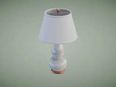 Vase Glass Table Lamp Low-poly 3D model