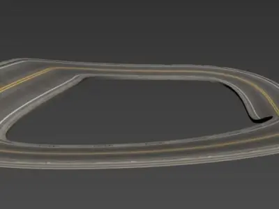 roads and racetrack for free-offer 3D model