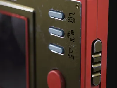 Retro Arcade Pocket Game Low-poly 3D model