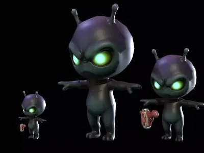 ChibiManiac7Pack1 Low-poly 3D model