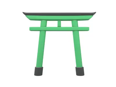 Torii v1 003 Low-poly 3D model