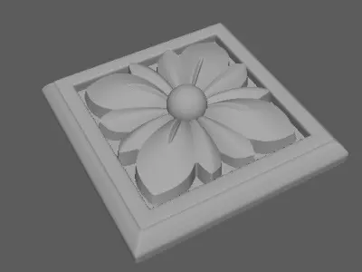 rosette flower 3D model 10