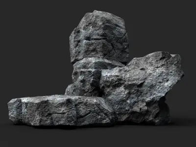 Rock 16-2 Low-poly 3D model