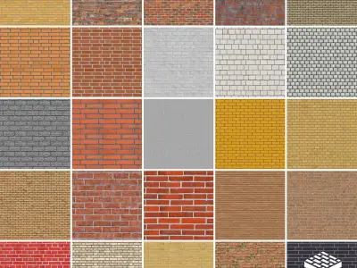 25 PBR Brick Textures 04 Texture