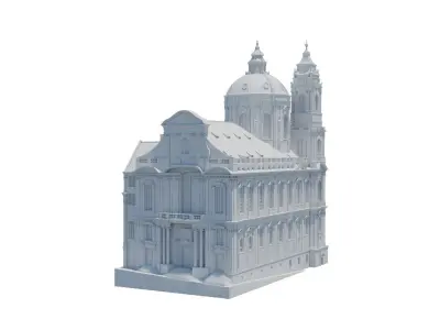 Prague church 3D print model