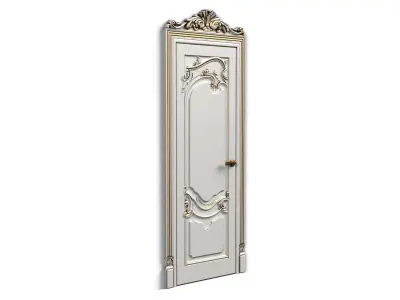 Door0007 door with ornate carvings 3D model