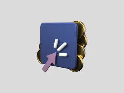 3D app web Icon Low-poly 3D model-20 Low-poly 3D model