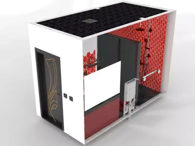 Bathroom Interior Design without Furnitures 3D model