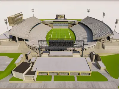 Milan Puskar Stadium Low-poly 3D model