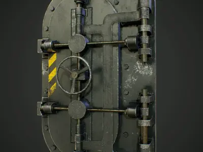 Bulkhead Door Low-poly 3D model