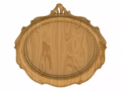 Carved picture frame STL 3D model 147
