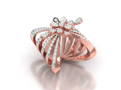 Women Ring  Render 3dm STL OBJ FBX Details 3D print model 376