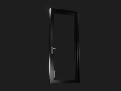 Aluminum Door 900mm Free low-poly 3D model