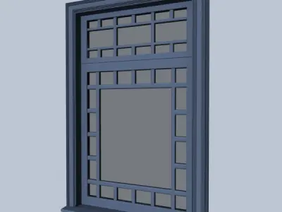 Window with frame 3D model