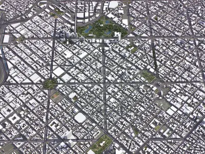 Belo Horizonte - City 3D Model Low-poly 3D model