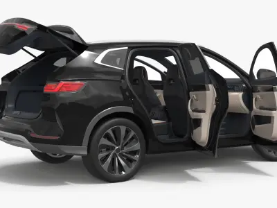  Panoramic Roof Electric SUV Black Rigged 