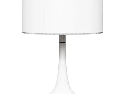 Lucy modern table lamp in aluminium 35x50 3D model