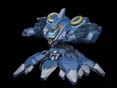 Blizzfrost legendary mech from Mech Arena game 3D model