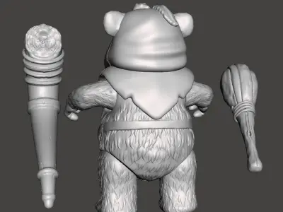 STL File 3D Ewoks Paploo  3D Print Model 3D OBJ 3D print model 3D print model