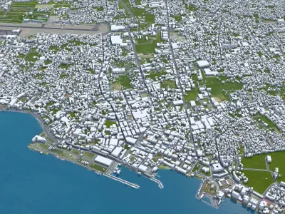 Zamboanga City Philippines 65km Low-poly 3D model