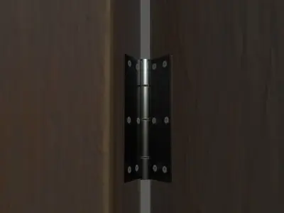 Game Ready Door wooden Low-poly 3D model