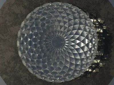 Flower Glass Dome 3D model