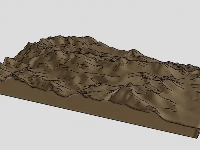 Lava terrain 3D model